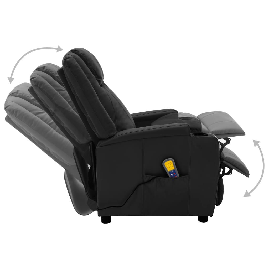Massagesessel Schwarz Kunstleder