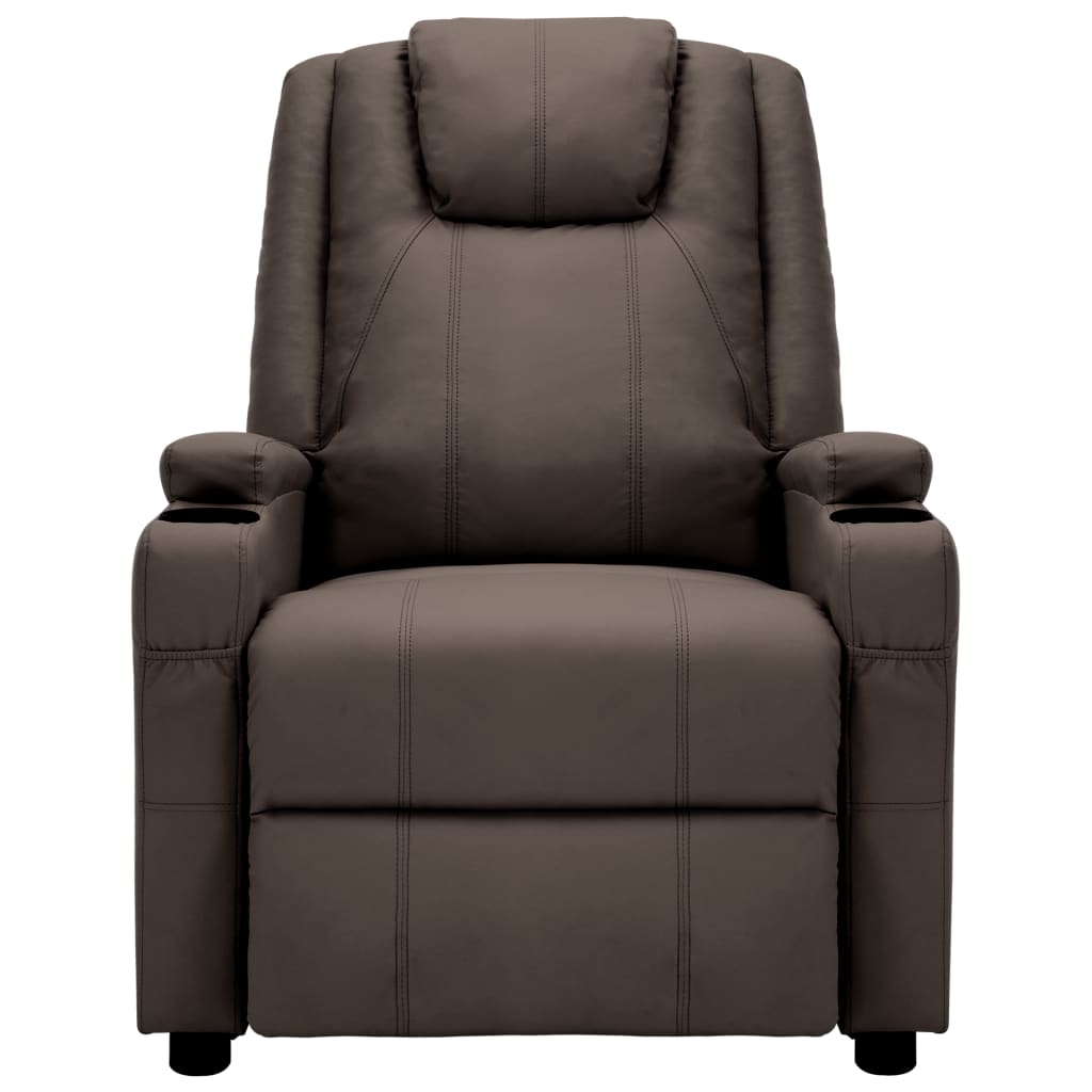 Massagesessel Braun Kunstleder