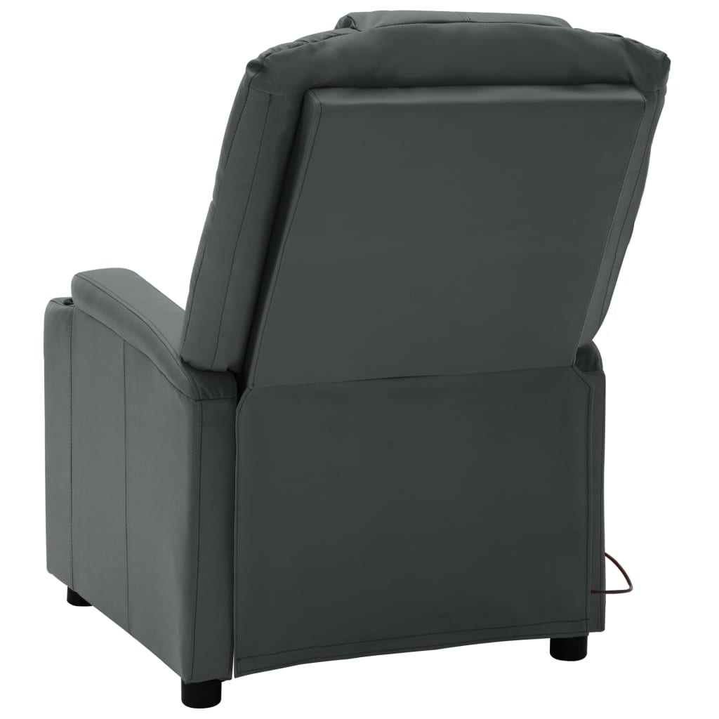 Massagesessel Anthrazit Kunstleder
