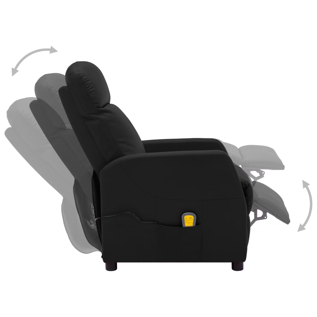 Massagesessel Schwarz Kunstleder