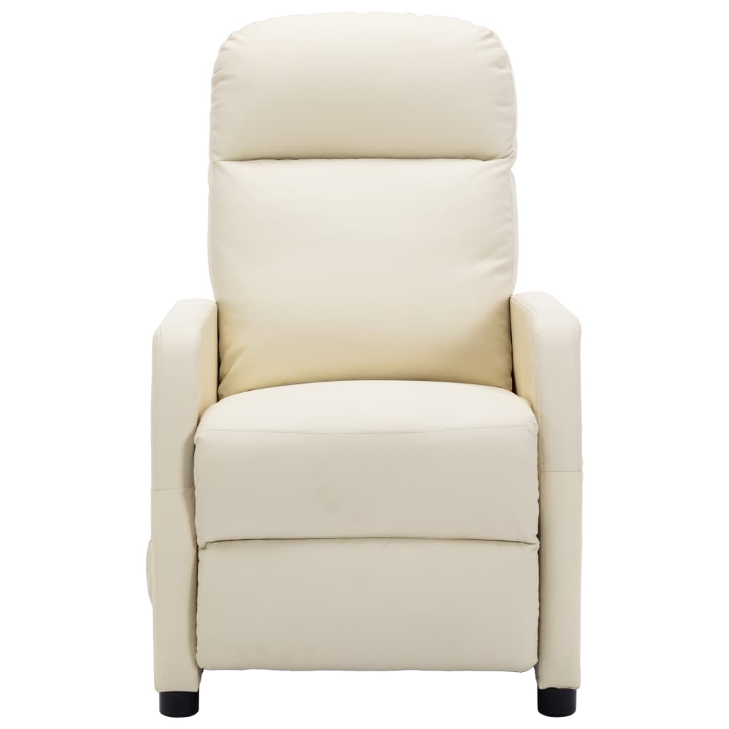 Massagesessel Cremeweiß Kunstleder