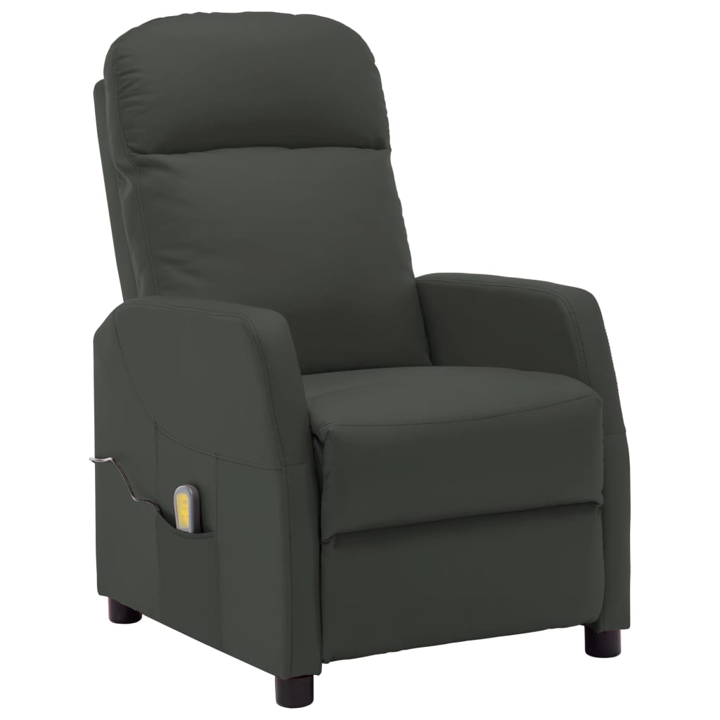 Massagesessel Anthrazit Kunstleder
