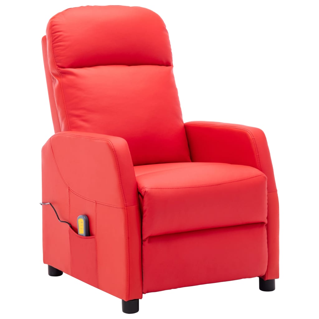 Massagesessel Rot Kunstleder
