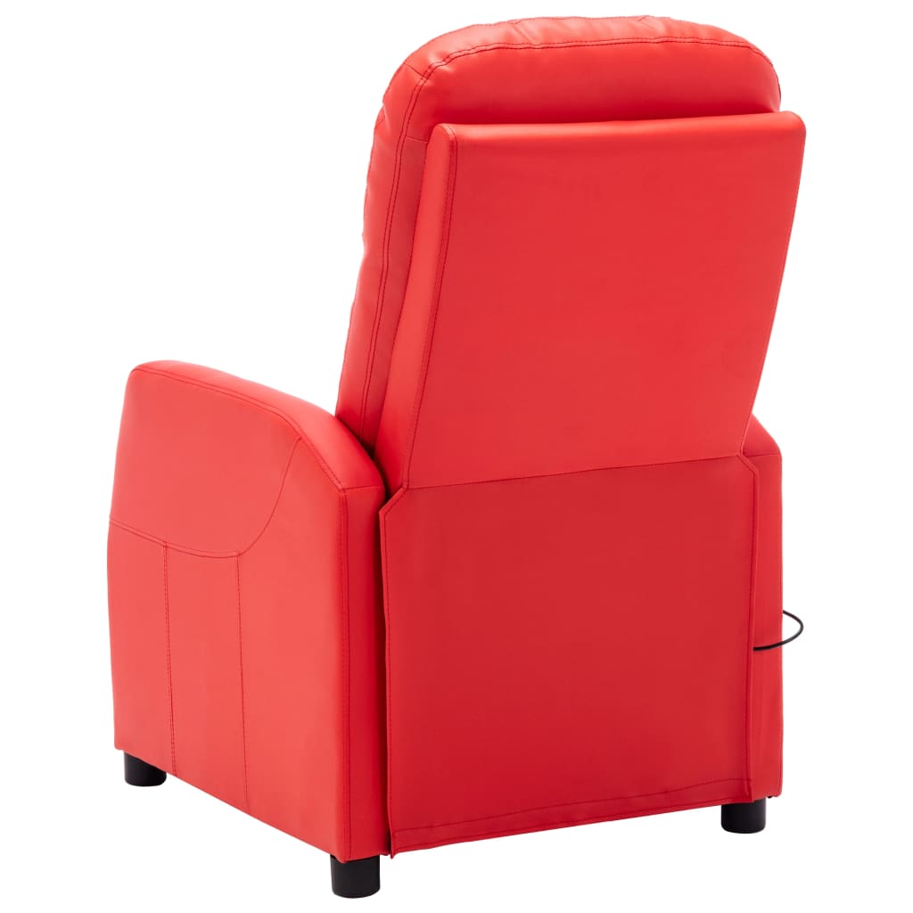 Massagesessel Rot Kunstleder