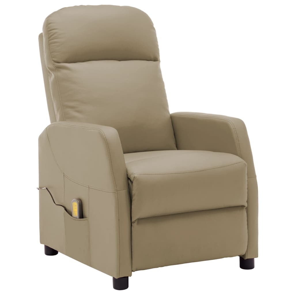 Massagesessel Cappuccino-Braun Kunstleder