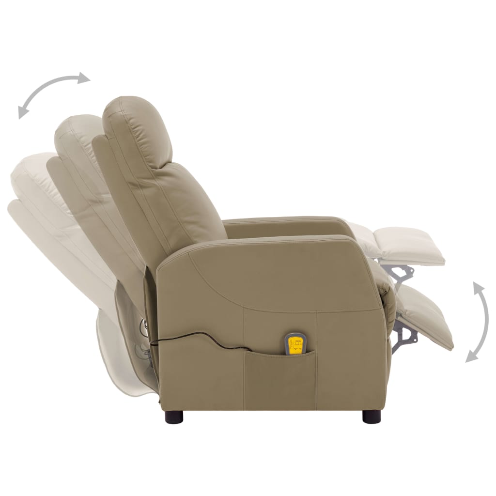 Massagesessel Cappuccino-Braun Kunstleder