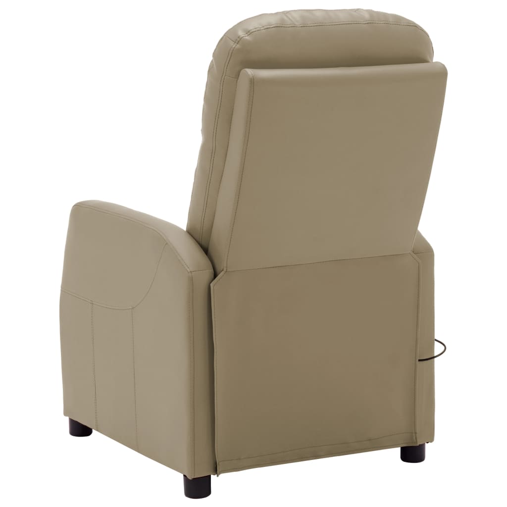 Massagesessel Cappuccino-Braun Kunstleder