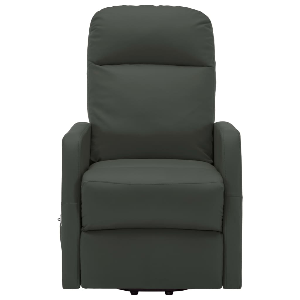 Massagesessel mit Aufstehhilfe Anthrazit Kunstleder