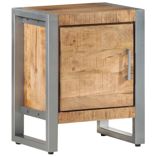 Nachttisch 40x30x50 cm Raues Mangoholz
