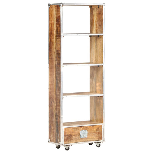 Bücherregal 56x28x163 cm Raues Mango-Massivholz
