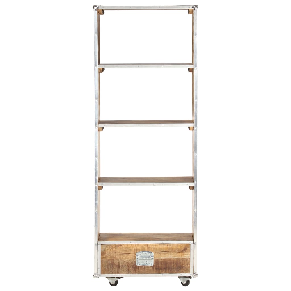 Bücherregal 56x28x163 cm Raues Mango-Massivholz