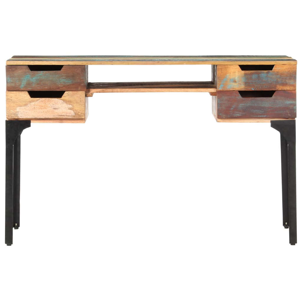 Schreibtisch 118x48x75 cm Recyceltes Massivholz