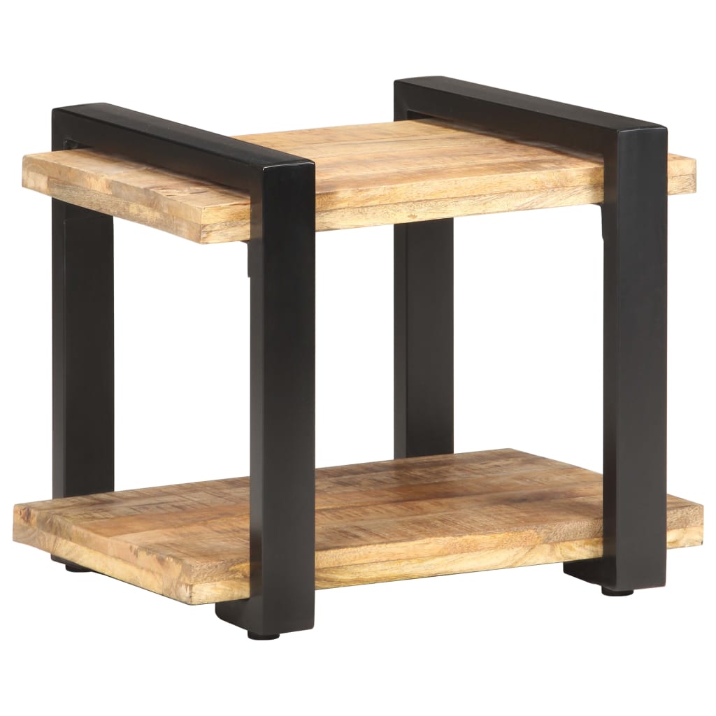 Nachttisch 50x40x40 cm Raues Mangoholz