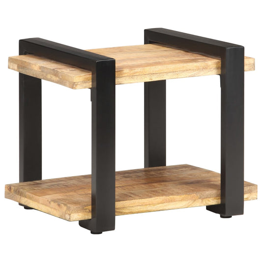 Nachttisch 50x40x40 cm Raues Mangoholz