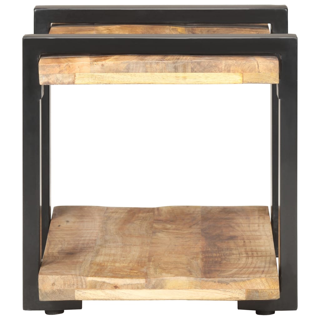 Nachttisch 50x40x40 cm Raues Mangoholz