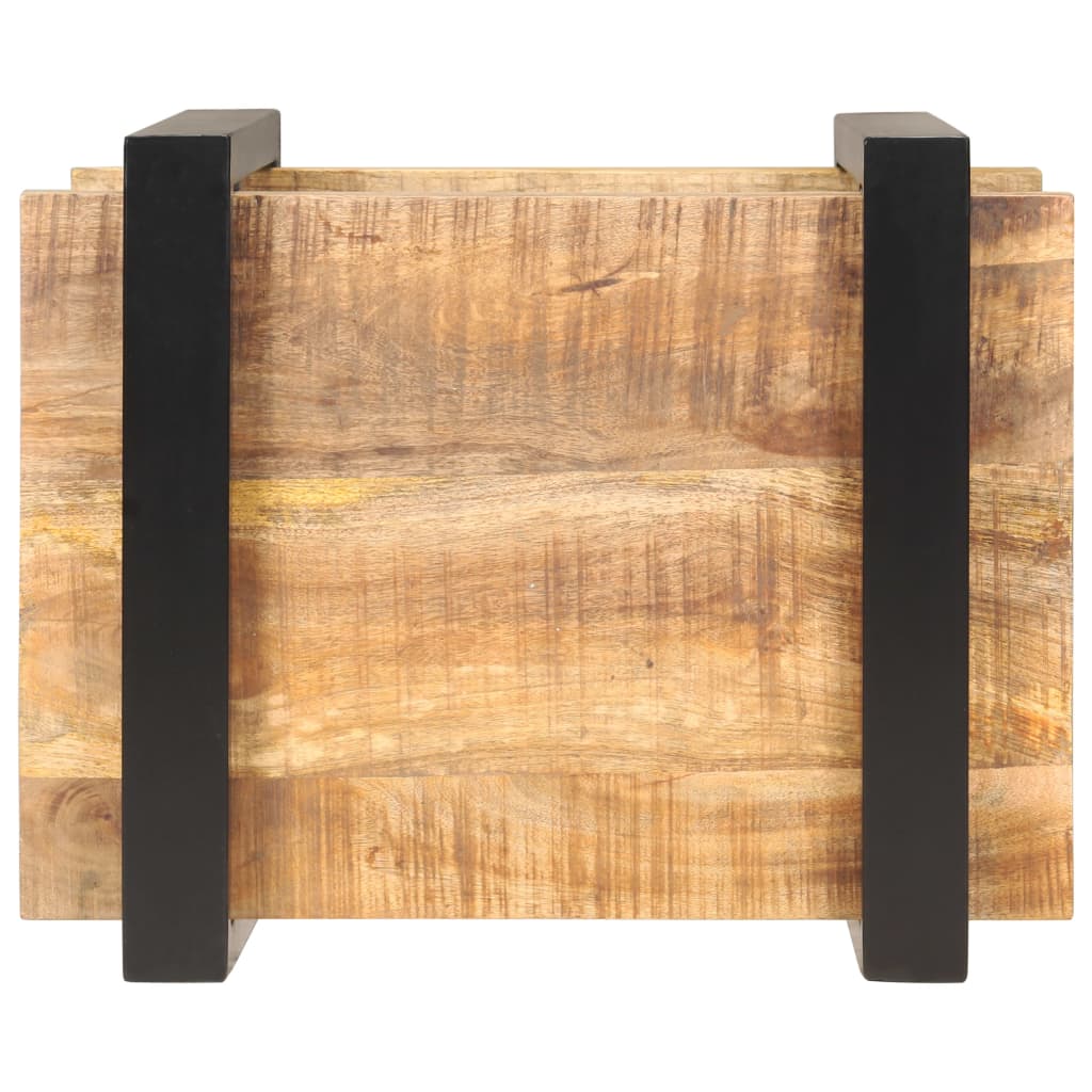 Nachttisch 50x40x40 cm Raues Mangoholz