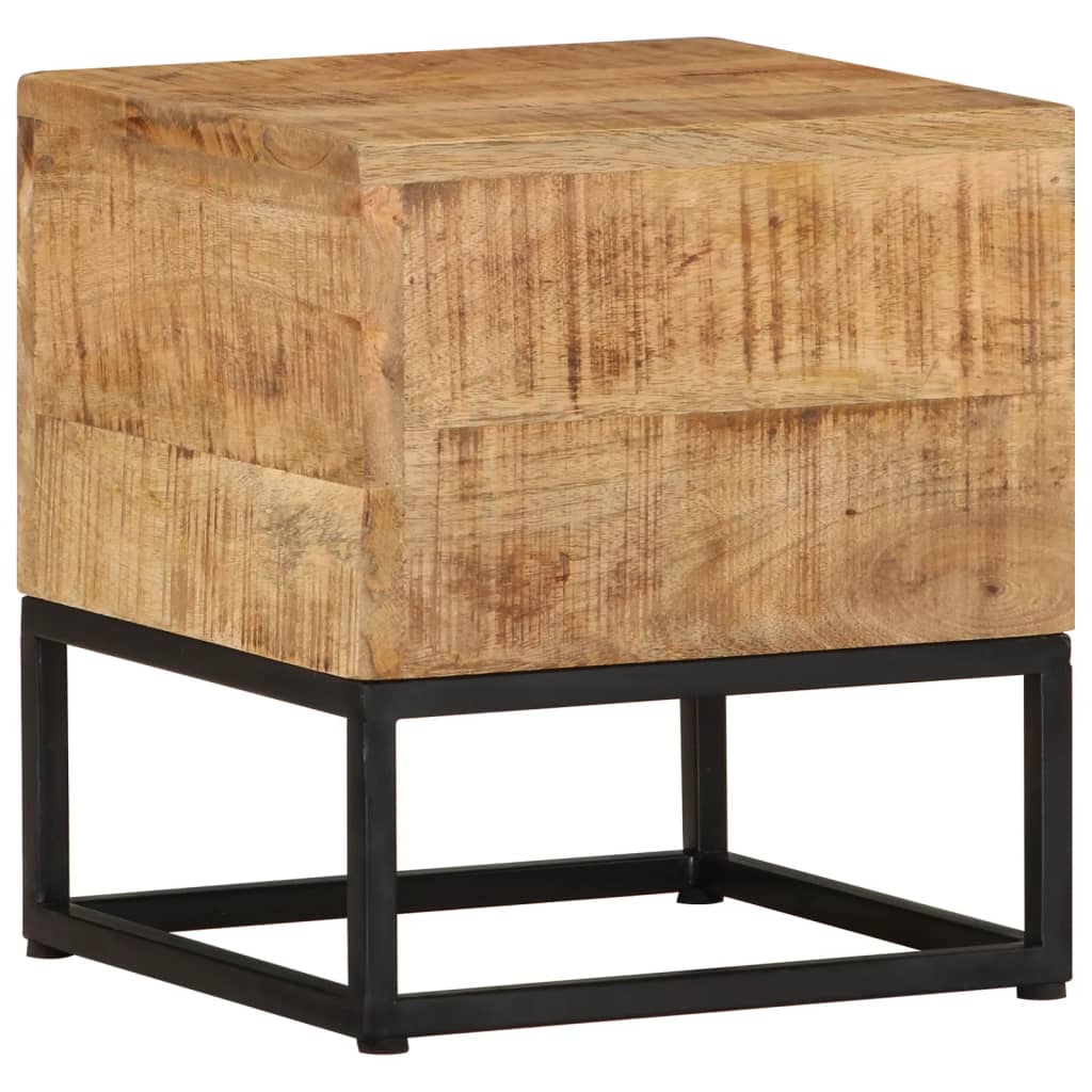 Beistelltisch 30x30x33 cm Raues Mangoholz