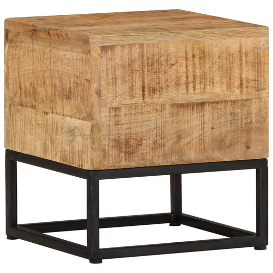 Beistelltisch 30x30x33 cm Raues Mangoholz