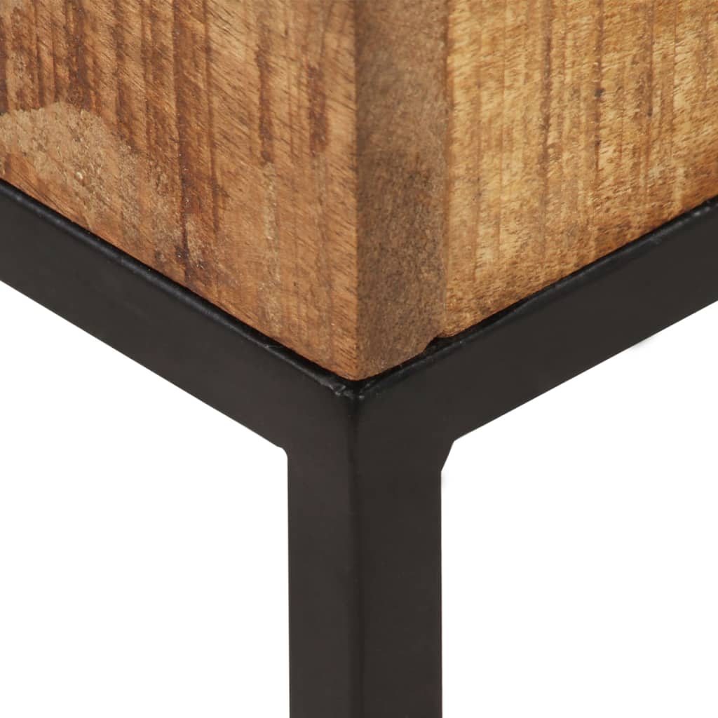 Beistelltisch 30x30x33 cm Raues Mangoholz