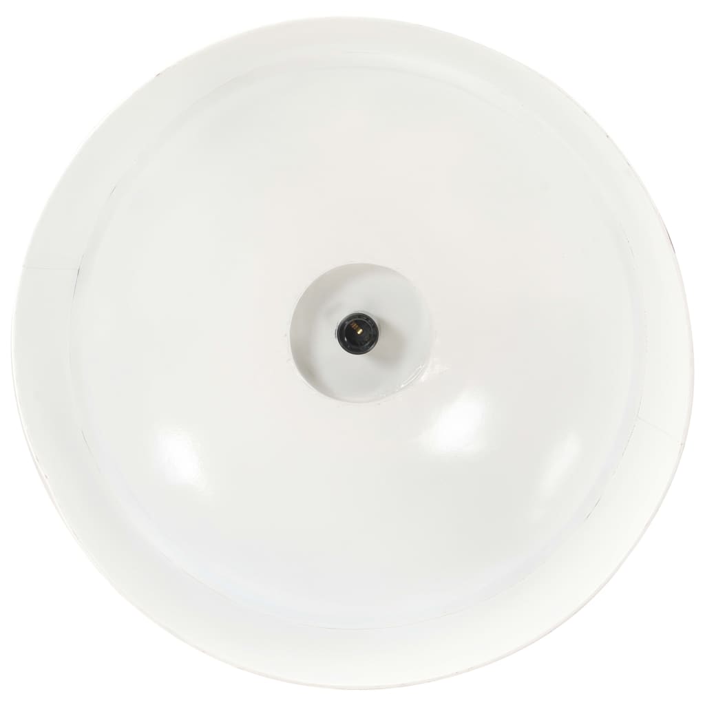 Hängelampe Industriestil 32 cm Weiß E27