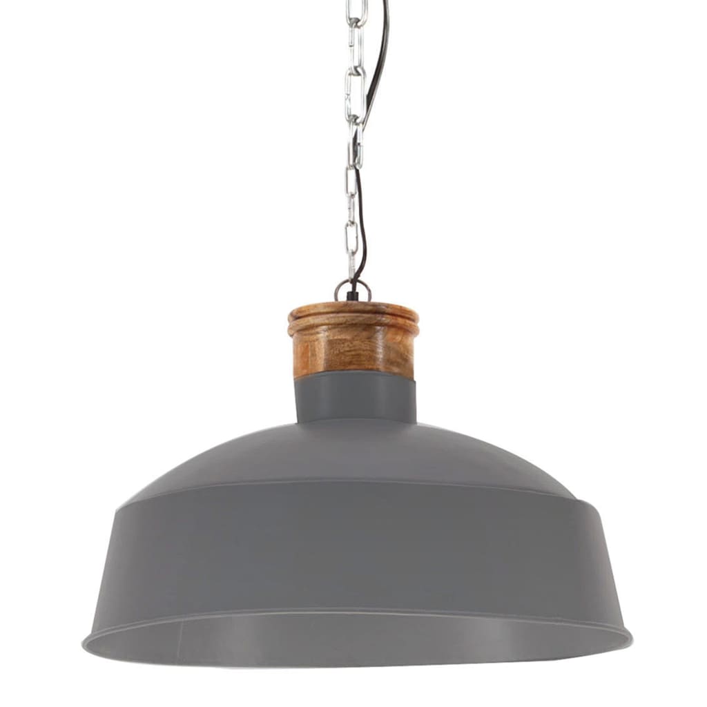 Hängelampe Industriestil 58 cm Grau E27