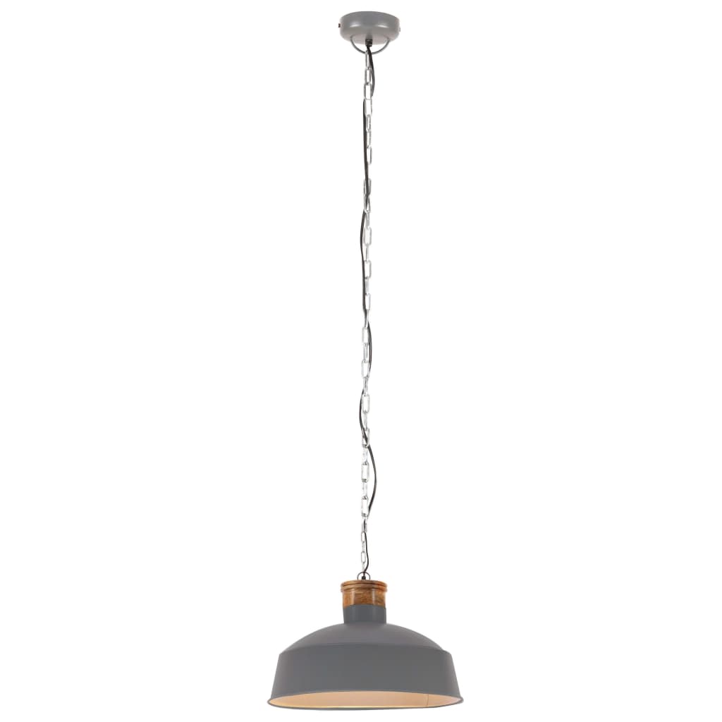 Hängelampe Industriestil 58 cm Grau E27