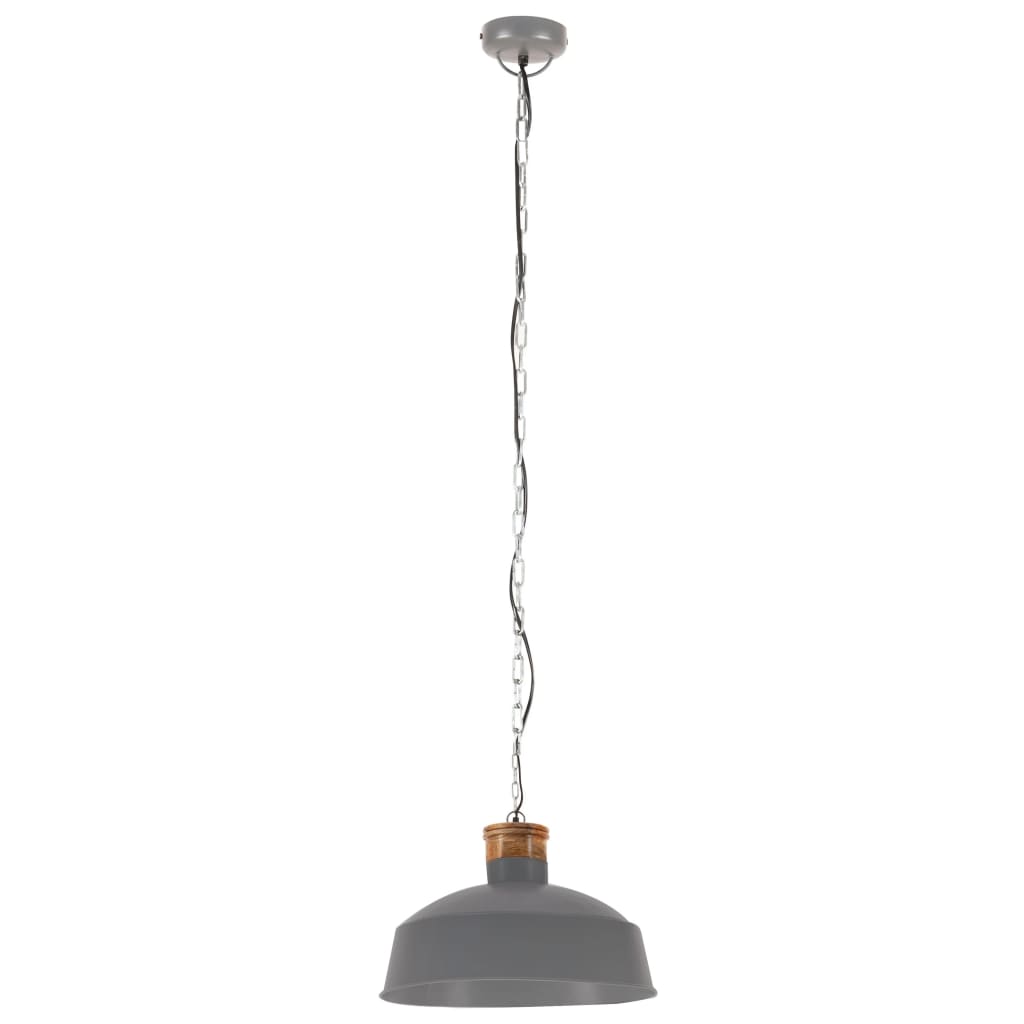 Hängelampe Industriestil 58 cm Grau E27