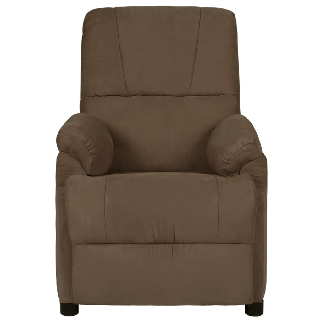 Massagesessel Braun Wildleder-Optik