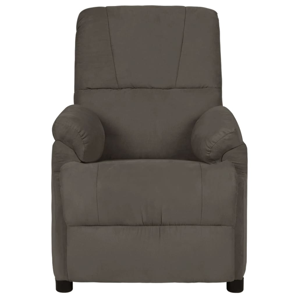 Massagesessel Dunkelgrau Wildleder-Optik