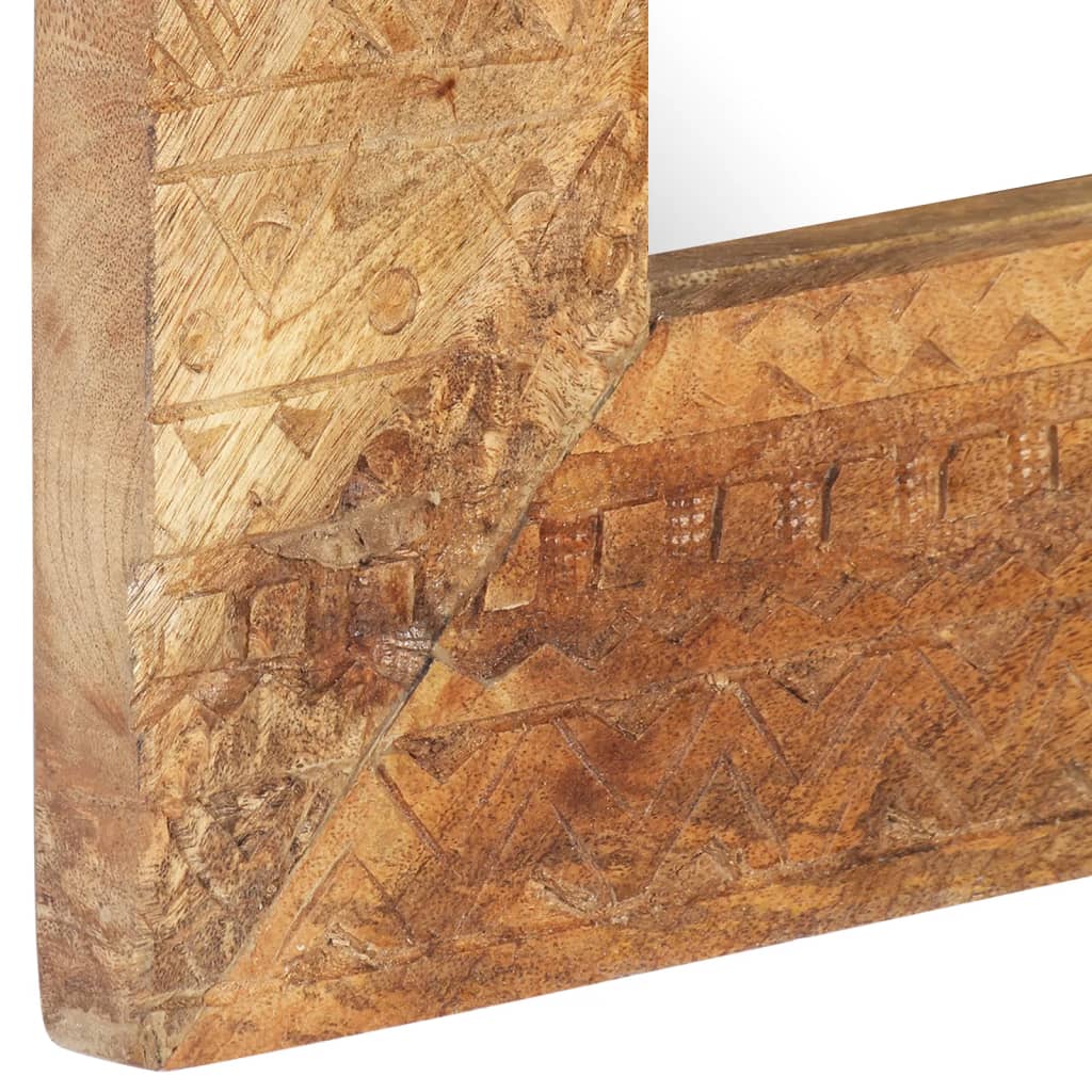 Spiegel Handgeschnitzt 110x50x11 cm Massivholz Mango