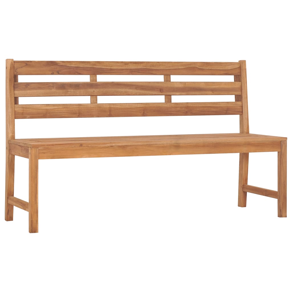 Gartenbank 150 cm Massivholz Teak