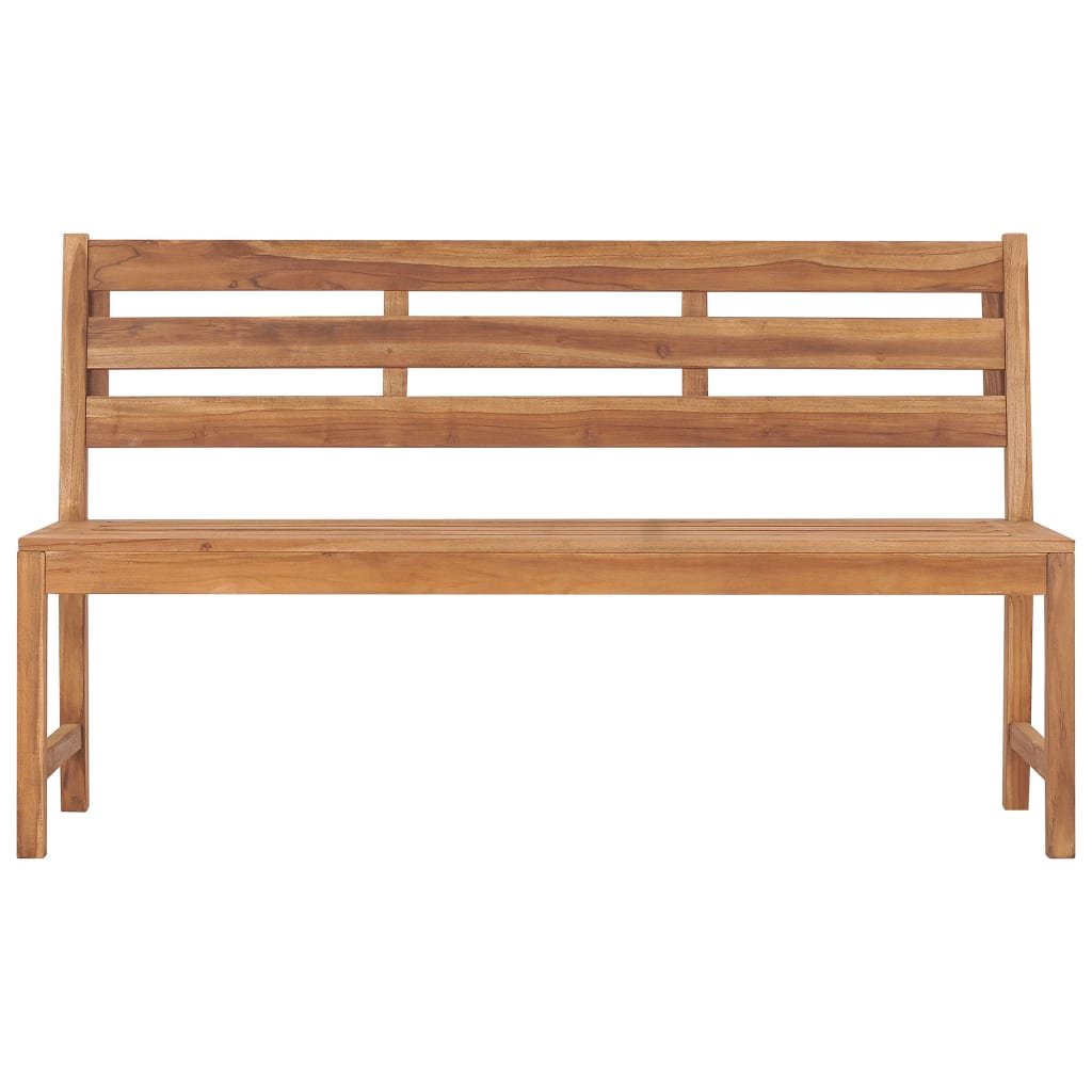 Gartenbank 150 cm Massivholz Teak