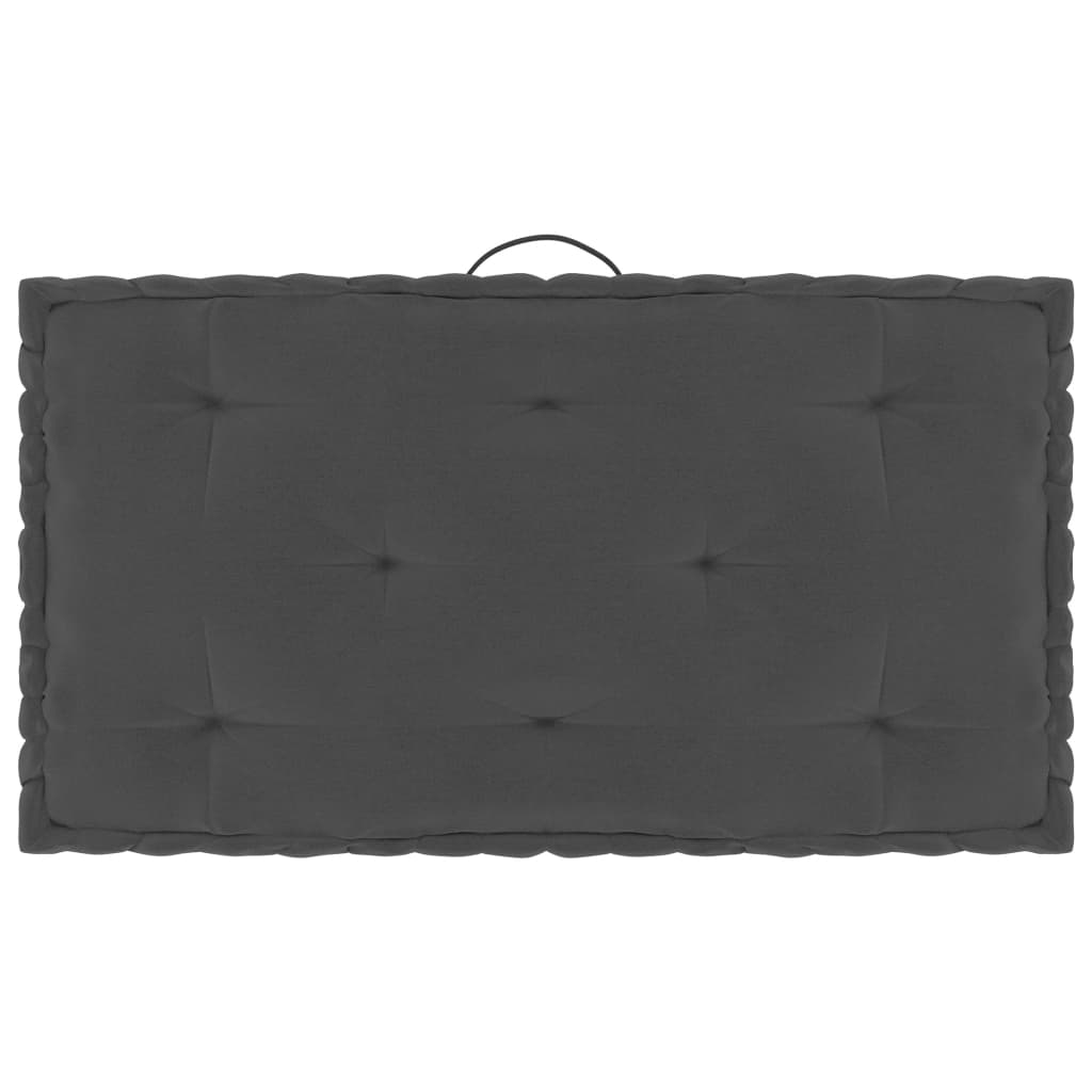 Paletten-Bodenkissen Anthrazit 73x40x7 cm Baumwolle