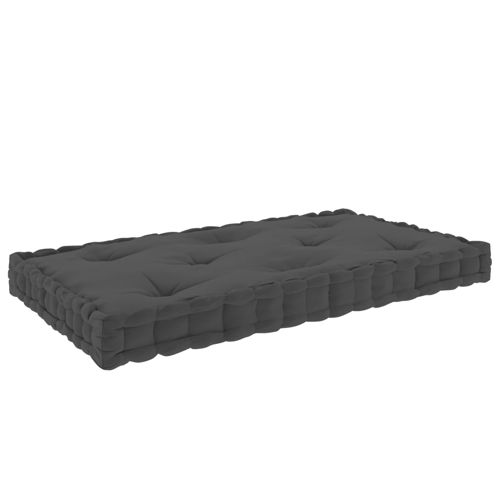 Paletten-Bodenkissen Anthrazit 73x40x7 cm Baumwolle