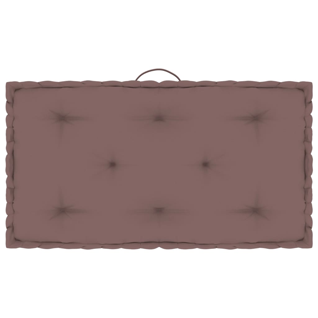 Paletten-Bodenkissen Taupe 73x40x7 cm Baumwolle