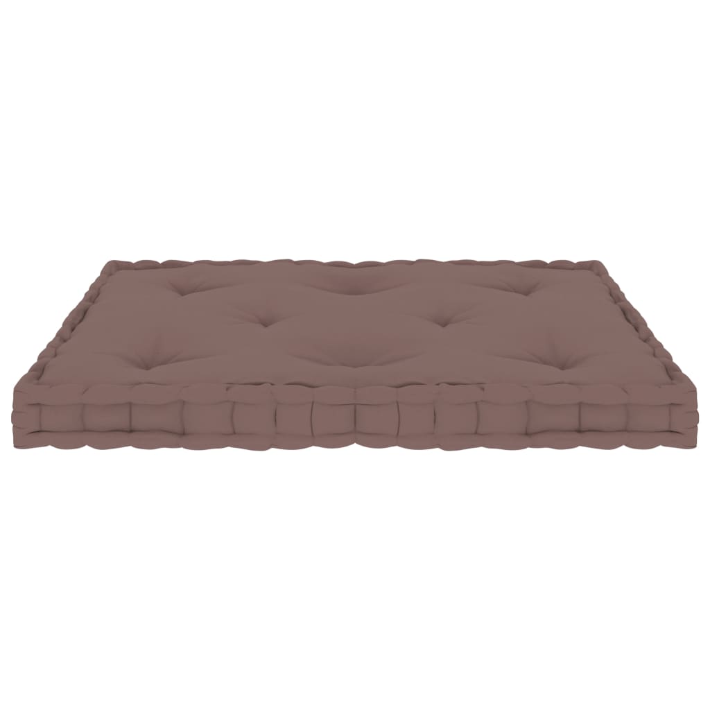 Paletten-Bodenkissen Taupe 73x40x7 cm Baumwolle