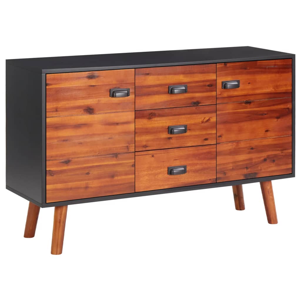 Sideboard 110x35x70 cm Massivholz Akazie und MDF