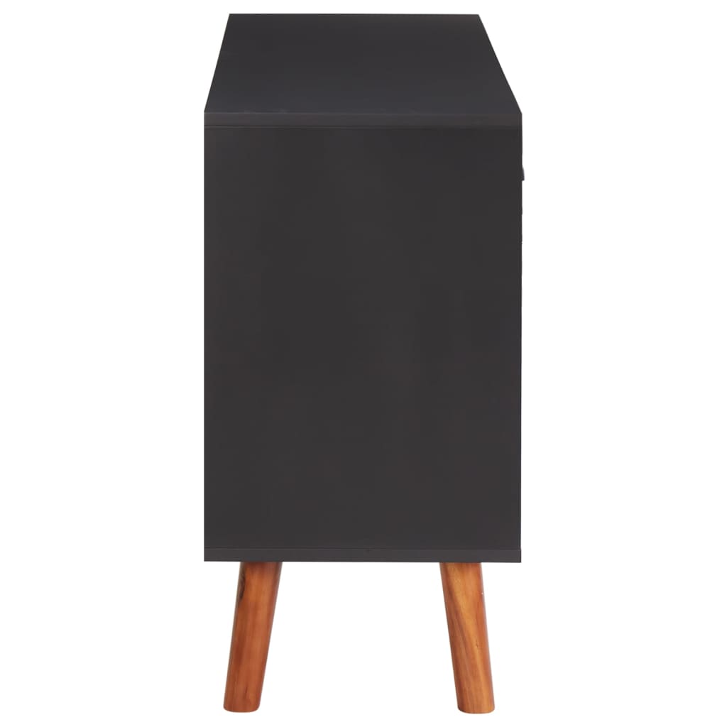 Sideboard 110x35x70 cm Massivholz Akazie und MDF