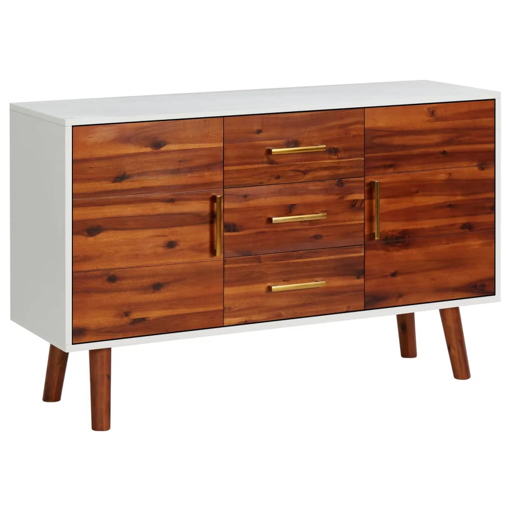 Sideboard 110x35x70 cm Massivholz Akazie und MDF