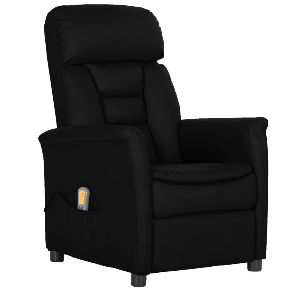 Massagesessel Schwarz Kunstleder