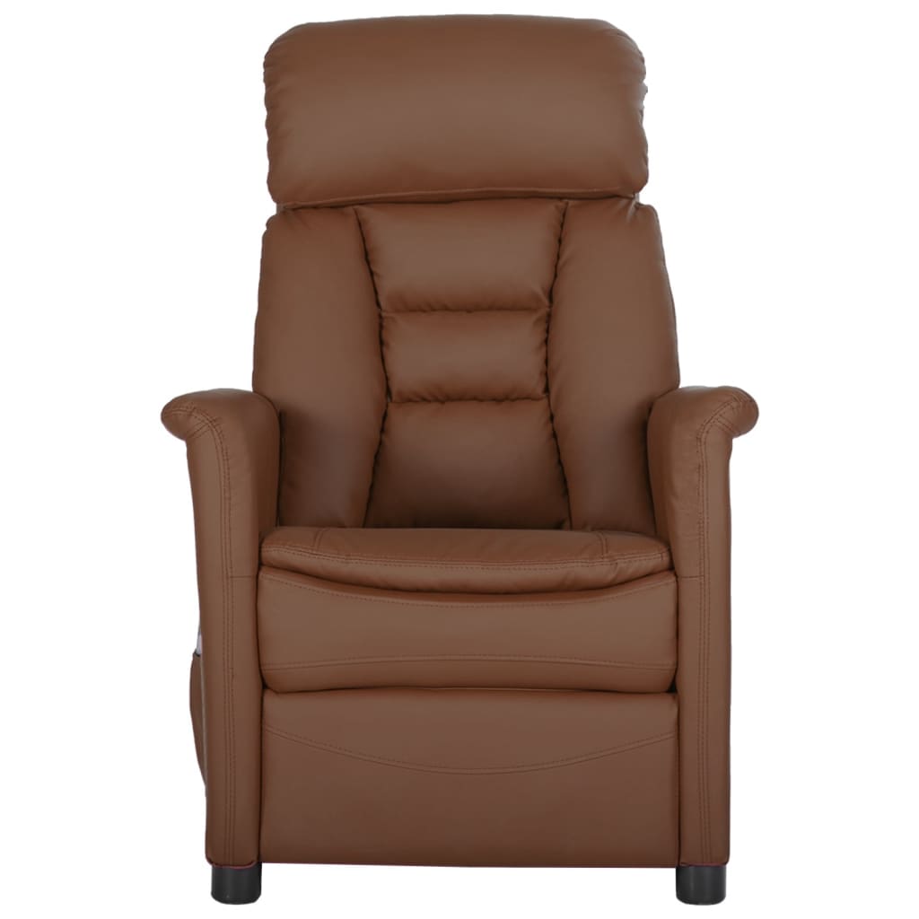 Massagesessel Braun Kunstleder