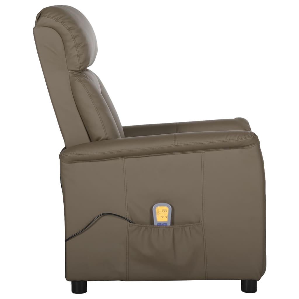 Massagesessel Grau Kunstleder