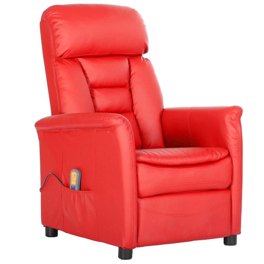 Massagesessel Rot Kunstleder