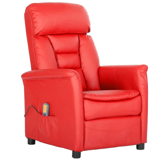 Massagesessel Rot Kunstleder
