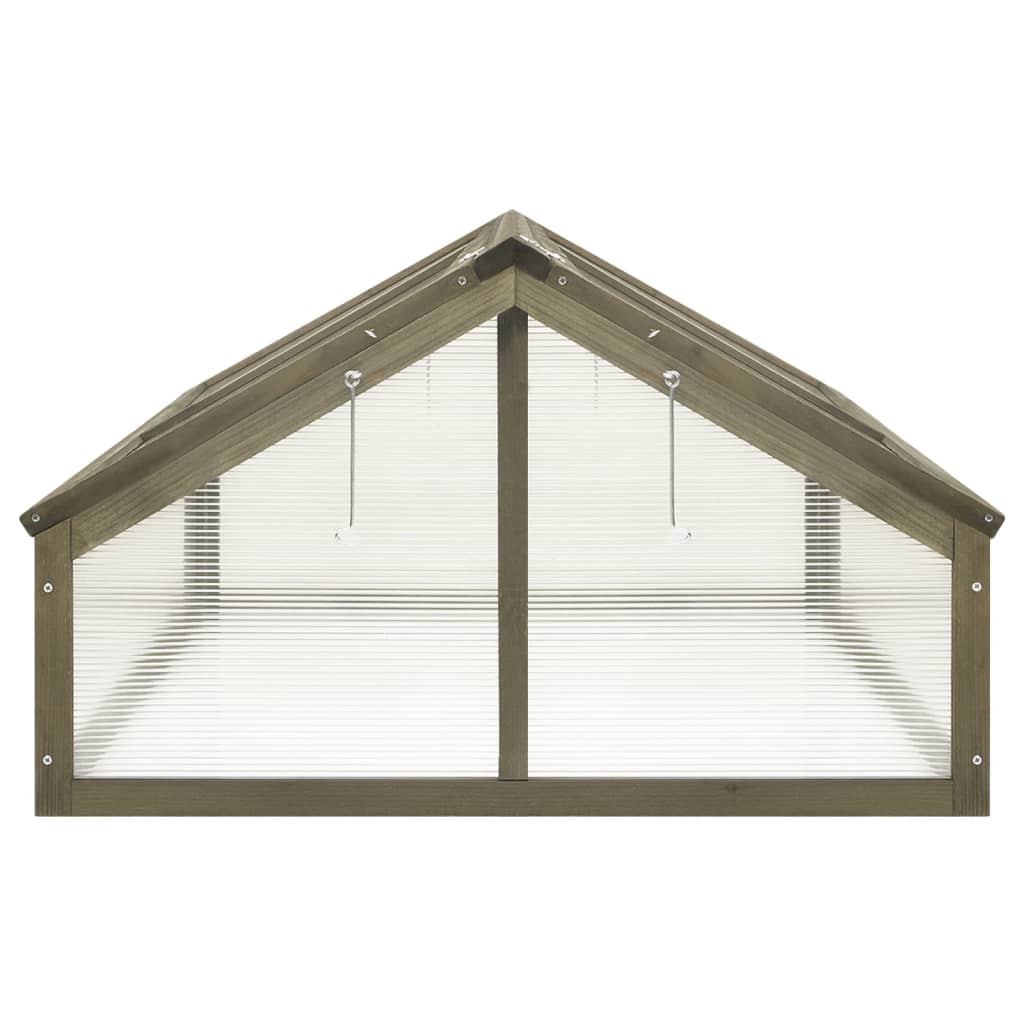 Gewächshaus Grau 114x80x50 cm Tannenholz