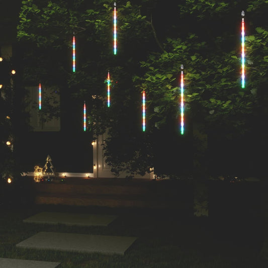 8 Stk. Meteorlichter 30 cm 192 LEDs Innen- Außenbereich Bunt