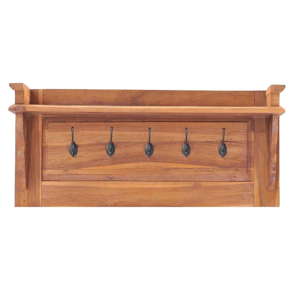 Wandgarderobe 80x16,5x35 cm Massivholz Teak
