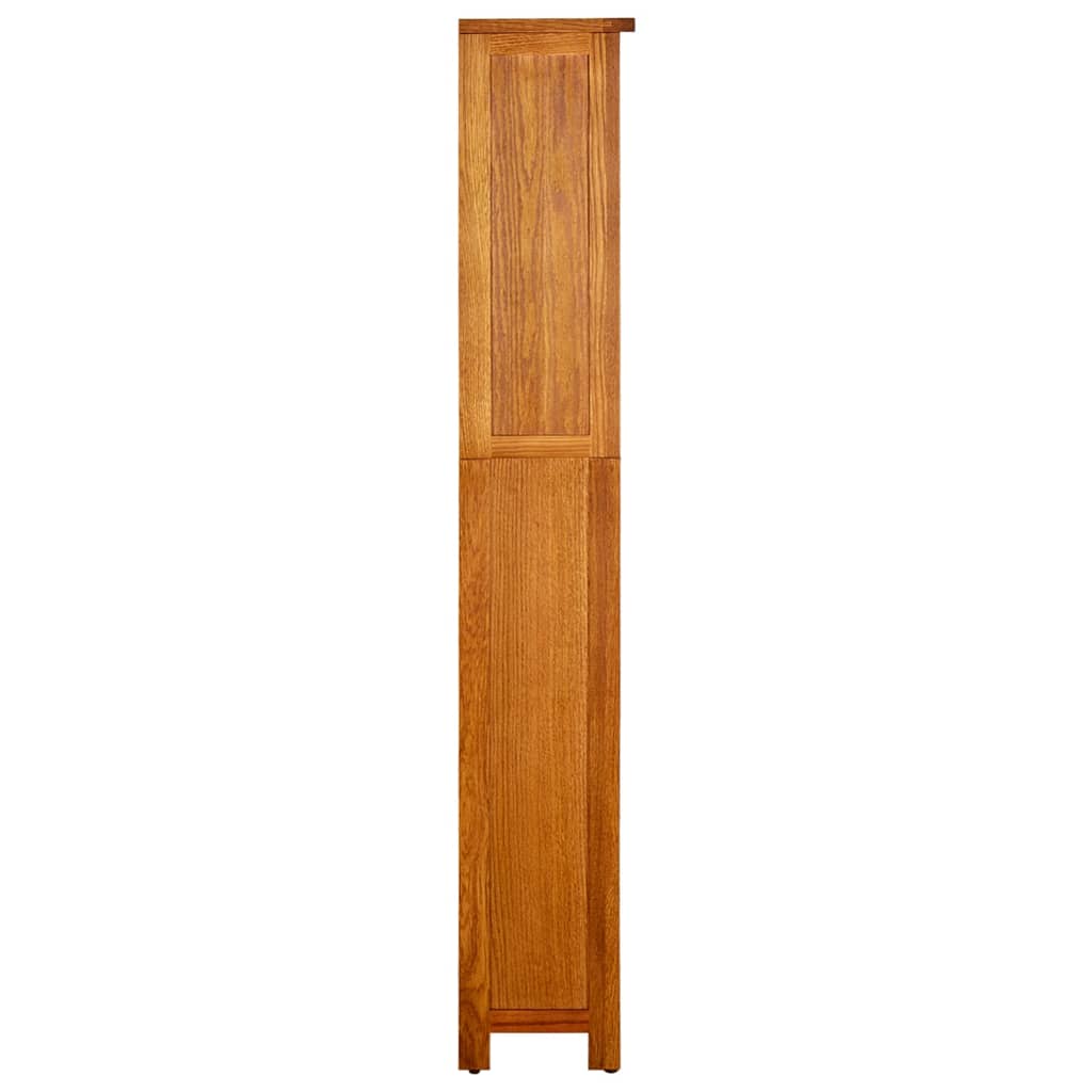 Bücherregal 5 Fächer 45x22x140 cm Massivholz Eiche