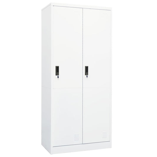 Kleiderschrank Weiß 80x50x180 cm Stahl