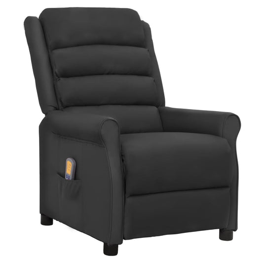 Massagesessel Schwarz Kunstleder